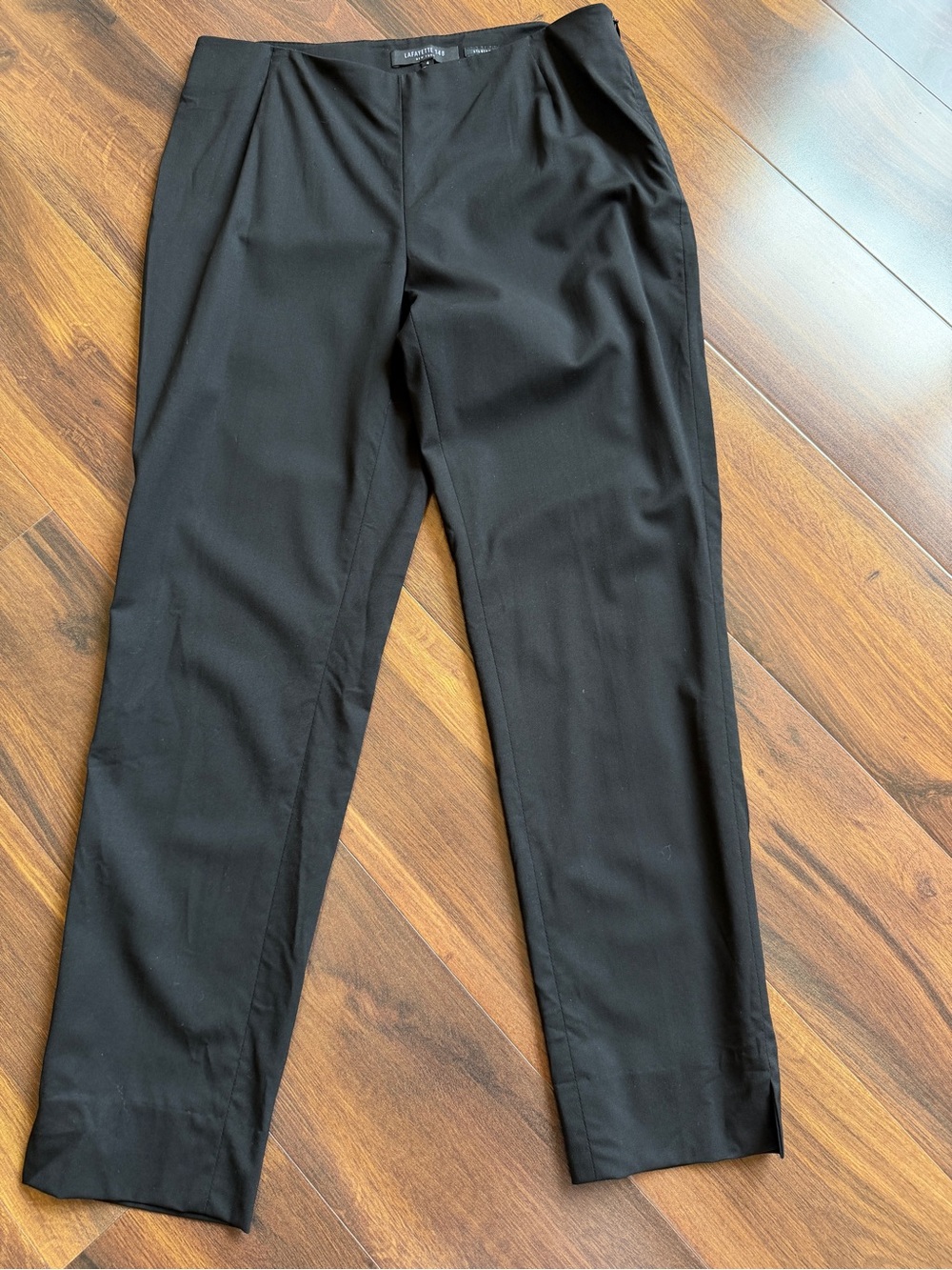 Lafayette 148 Stanton Side Zip Split Ankle Tropical Wool Lightweight Pants 4